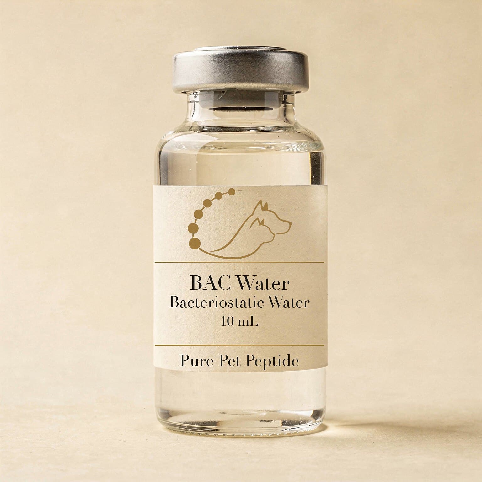 BAC Water vial — bacteriostatic water 10 mL, Pure Pet Peptide